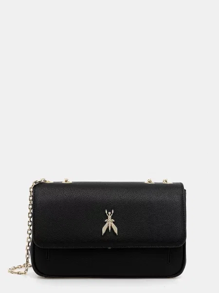 Usnjena torbica Patrizia Pepe črna