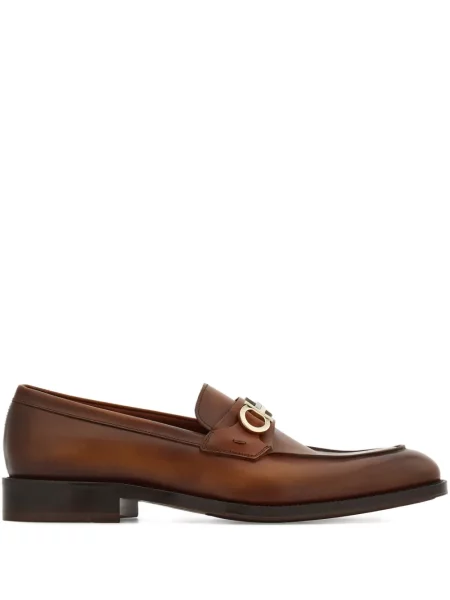Pantofi loafer Ferragamo cu cataramă maro