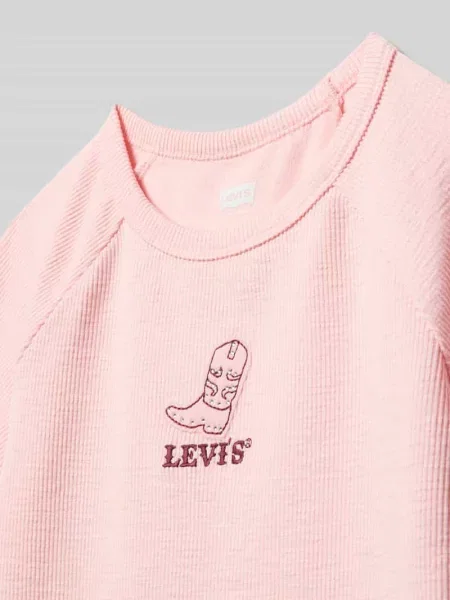 T-shirt z wyhaftowanym logo Levi's różowa