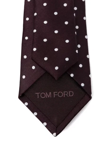 Cravată Tom Ford de mătase cu buline violet