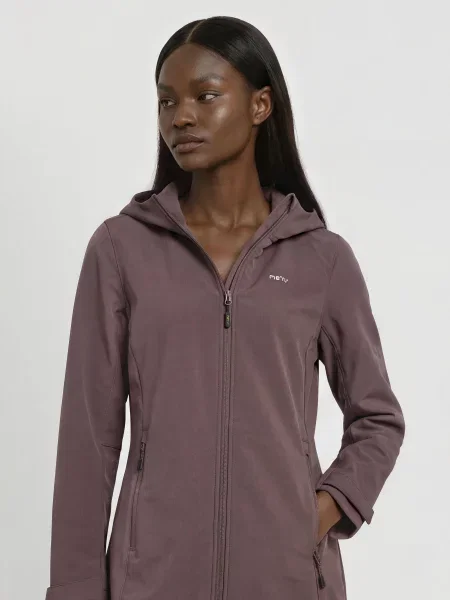 Me°Ru Softshell Kabát Bordeaux tmavě hnědá
