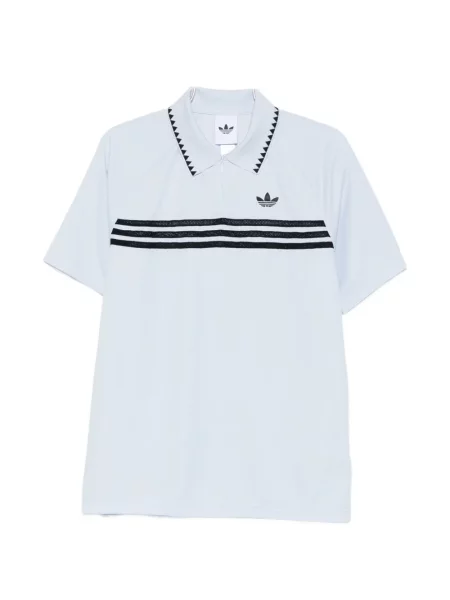 Tricou polo Adidas cu dungi albastru