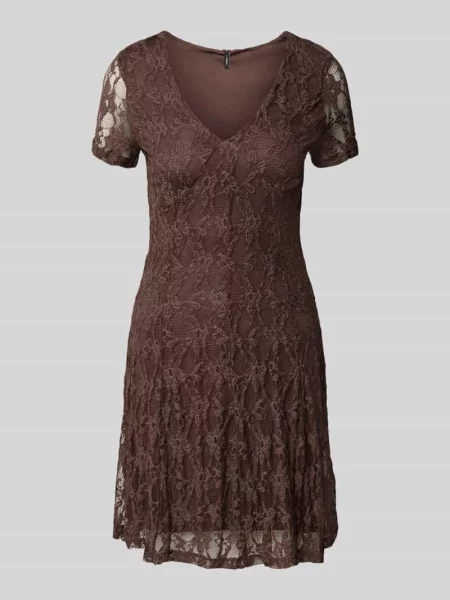 Sukienka mini o kroju slim fit z koronki model ALBINA' Only