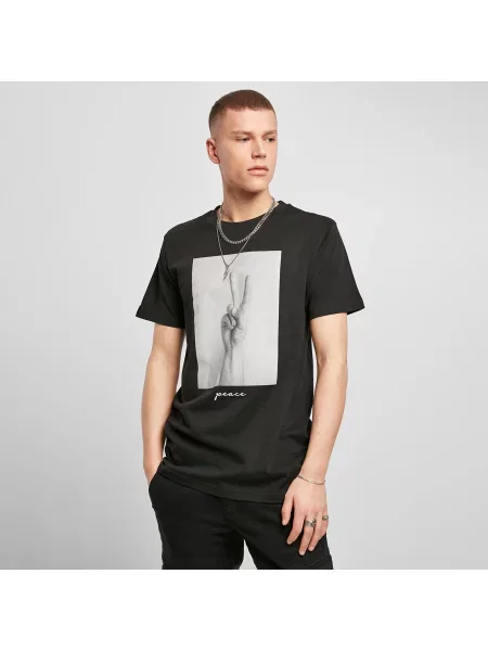 Tričko Urban Classics Peace Sign Tee Black S černé
