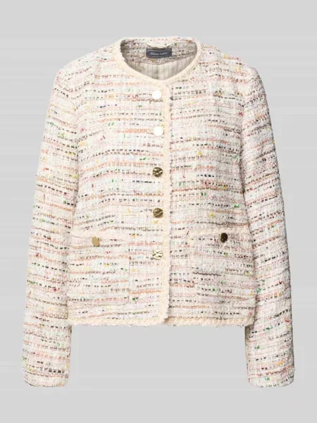Żakiet w imitacji bouclé White Label biała