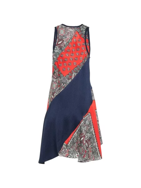 Rochie mini Chloé cu imagine cu model paisley roșu