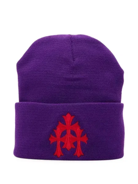 Căciulă Chrome Hearts cu motiv cu inimi violet