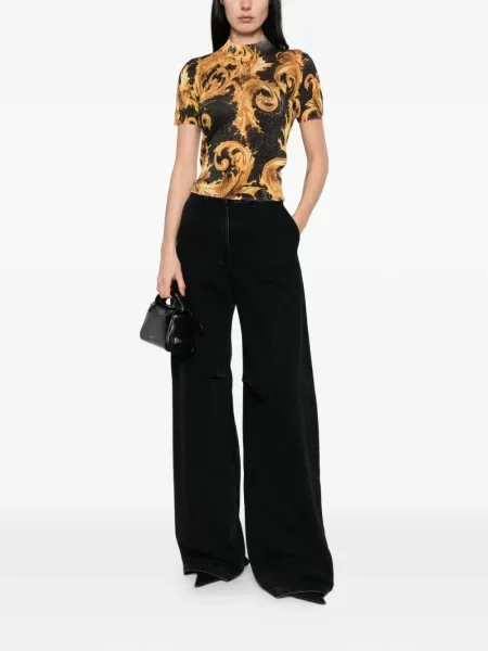 Tricou Versace Jeans Couture cu imagine negru