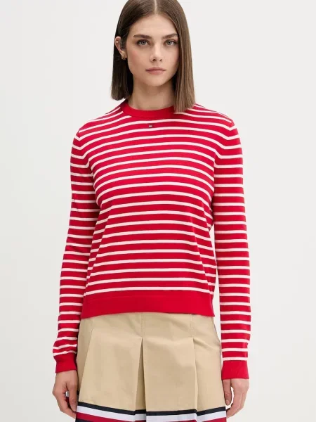 Tommy Jeans Pulover Essential roșu