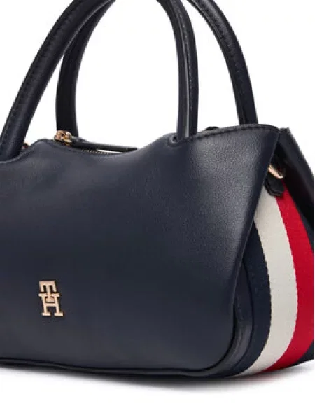 TOMMY HILFIGER Kabelka tmavomodrá / červená biela
