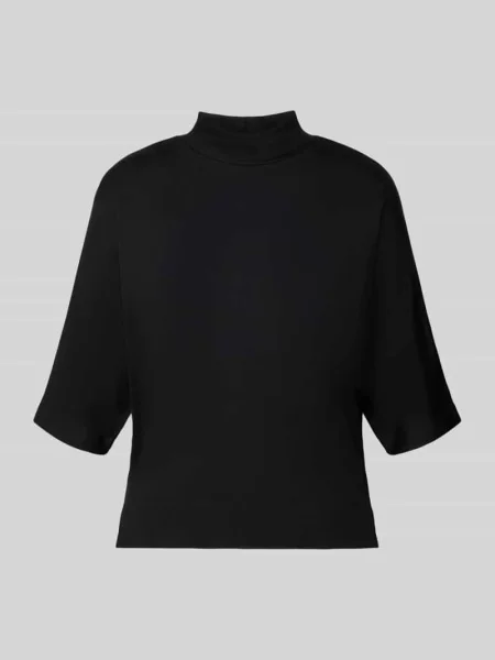 Bluzka z rękawem o dł. o kroju relaxed fit z mieszanka model Sinse' Opus czarna