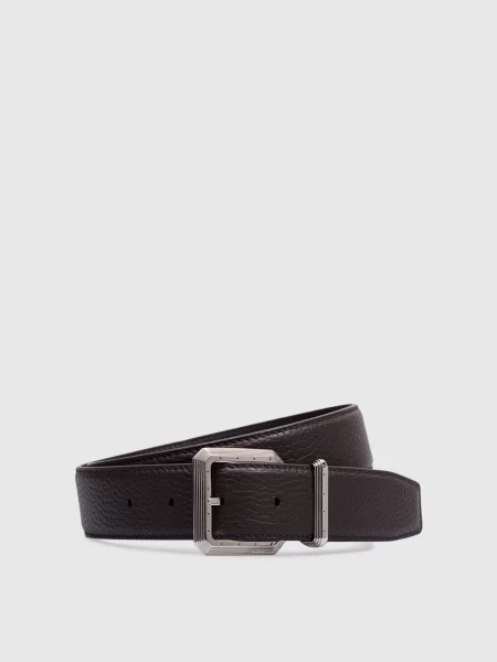 Кожаный ремень Stefano Ricci с ремешками коричневый