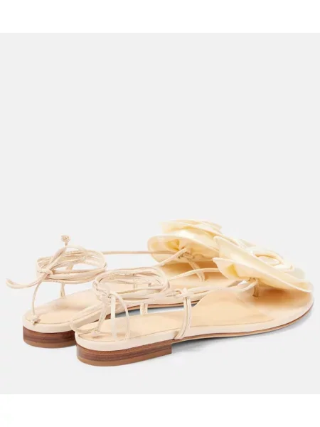 Sandale Magda Butrym din piele cu model floral alb