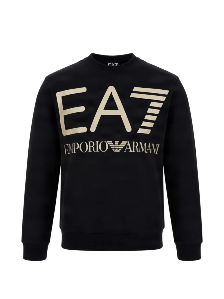 Пуловер Ea7 Emporio Armani с принт черно