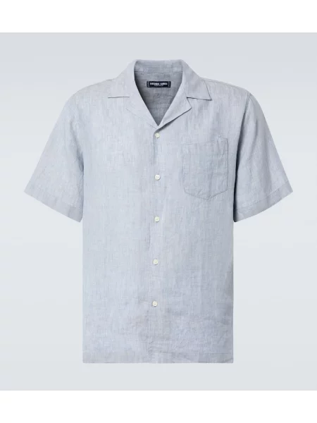 Ленена риза Frescobol Carioca синьо