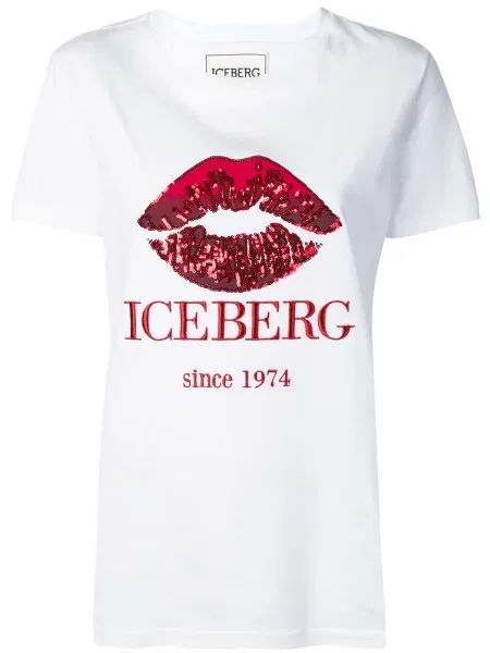 Tricou Iceberg cu paiete alb