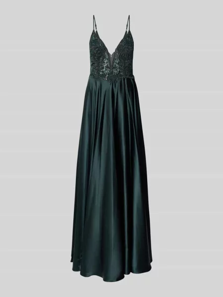 Sukienka wieczorowa z koronkowym obszyciem V.m.