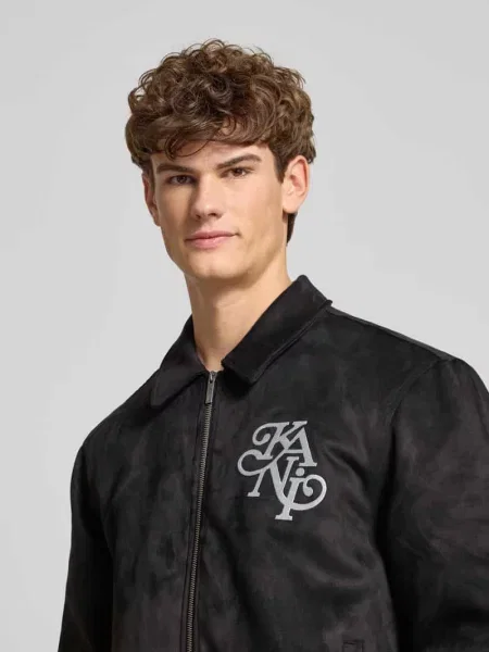 Kurtka Karl Kani Legacy Faux Suede Bowling Jacket Black L czarna
