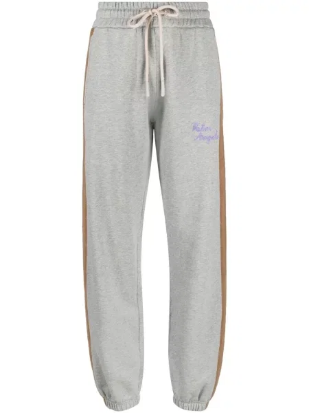 Pantaloni Palm Angels cu broderie gri