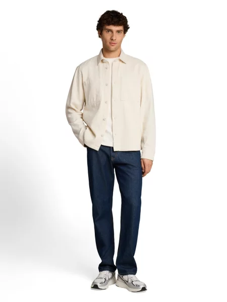 Tom Tailor Denim koszula typu overshirt Mężczyźni Regular Fit S biały