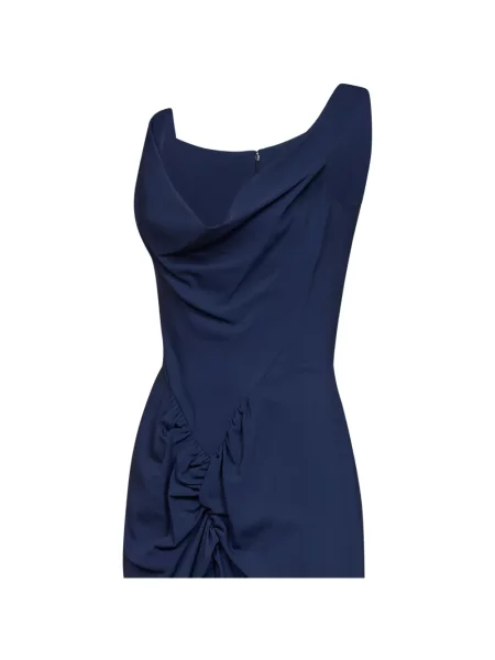 Rochie midi Vivienne Westwood asimetrică drapată albastru