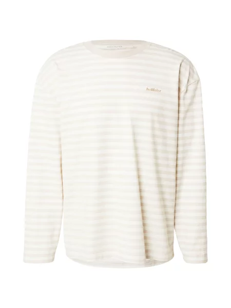 HOLLISTER Tricou crem / kitt alb