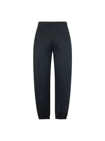 Spodnie dresowe Moschino z napisami czarne