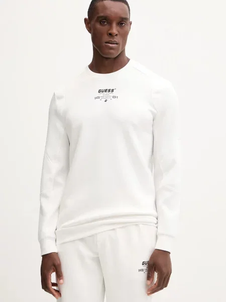 Dukserica Guess RYOTA s tiskom bijela