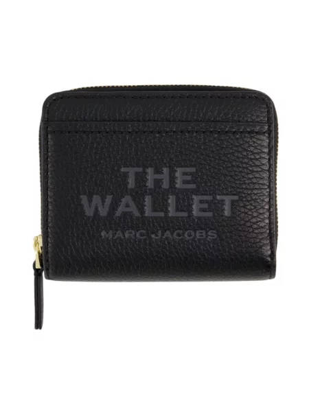 Portfel Marc Jacobs skórzany z magnetycznym zapięciem czarny