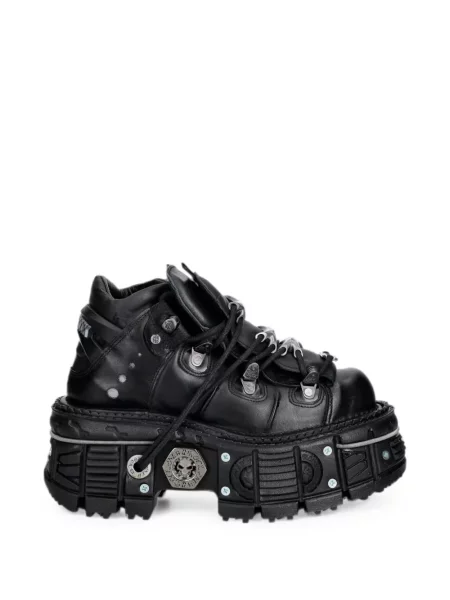 Sneakerși New Rock cu platformă cu autograf negru