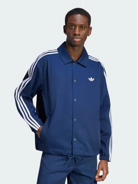 Adidas Geacă 3 Stripes Coaches Jacket Bleumarin