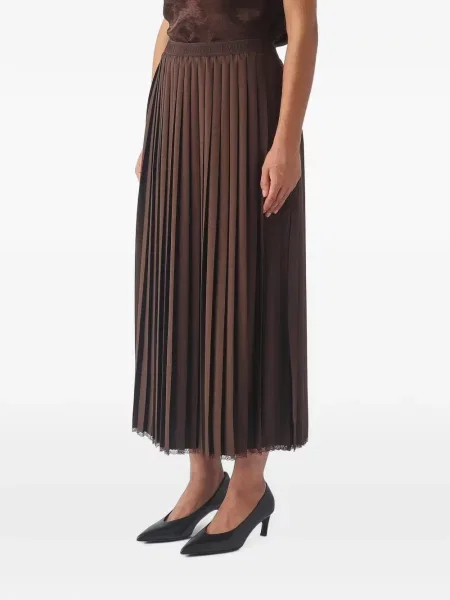 Fustă Twinset din dantelă maro