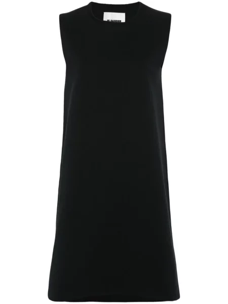 Rochie fără mâneci Jil Sander fără mâneci de costum negru
