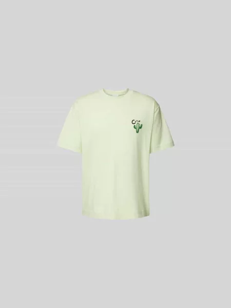 T-shirt z czystej bawełny Closed zielona