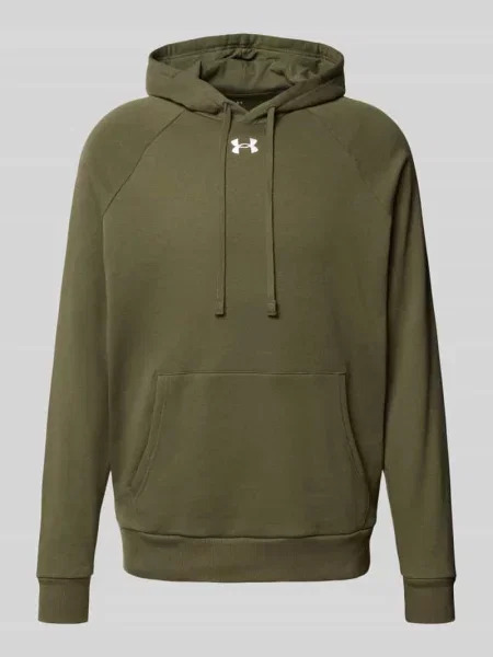 Bluza z kapturem Under Armour polarowa z kapturem z logo zielona