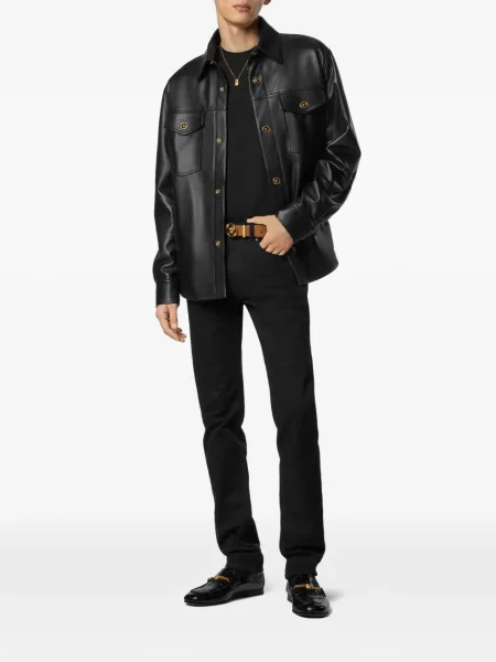 Blugi Versace cu broderie negru