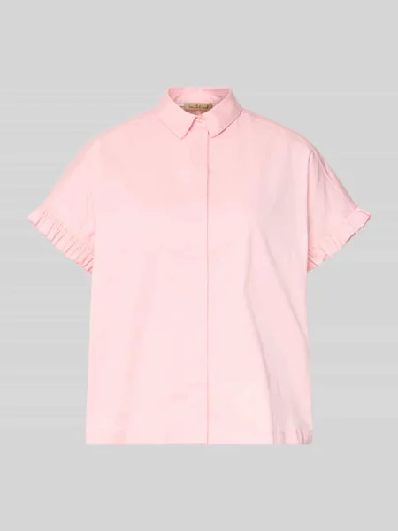 Bluzka o kroju regular fit z ukrytą listwą guzikową Smith And Soul różowa