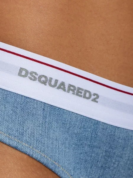 Chiloți briefs Dsquared2 cu autograf albastru