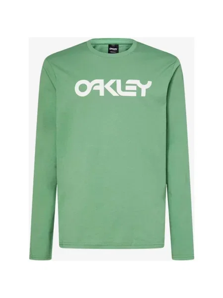 Koszulka Oakley Mark z długim rękawem zielono-biała S biała