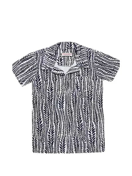 Tricou polo Orlebar Brown cu imagine alb