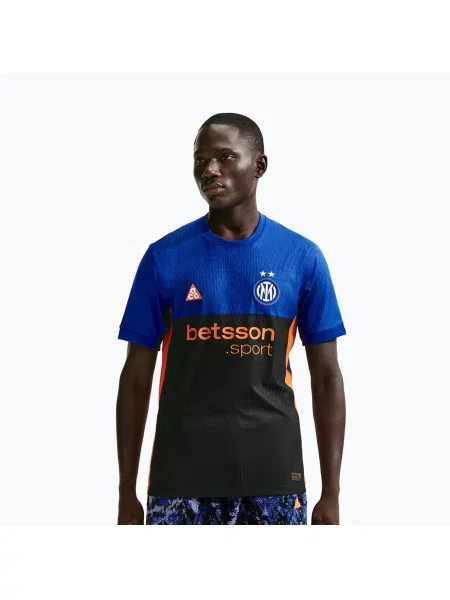 Tricou de fotbal pentru bărbați Nike Inter Milan Match SE hyper blue/black/safety orange negru