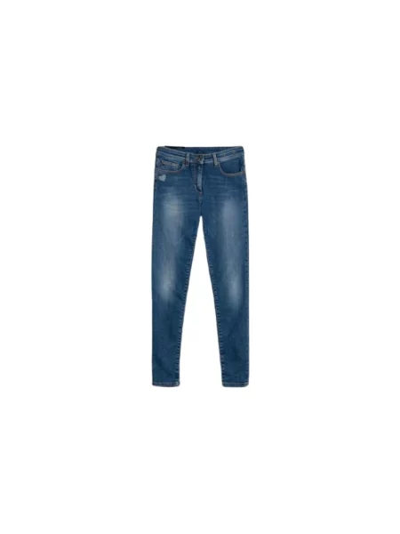 Skinny jeansy skinny Twinset niebieskie