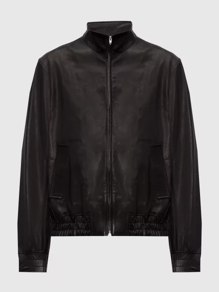 Шкіряна куртка Valentino чорна