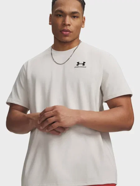 Утепленная футболка Under Armour с лого белая