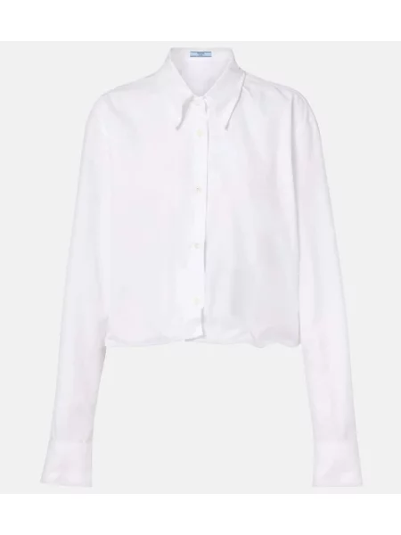 Cămașă Prada din poplin alb