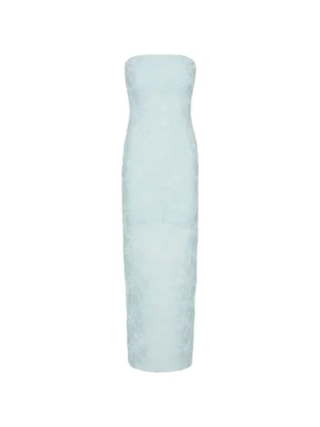 Rochie maxi Rotate Birger Christensen cu model floral plasă de costum albastru