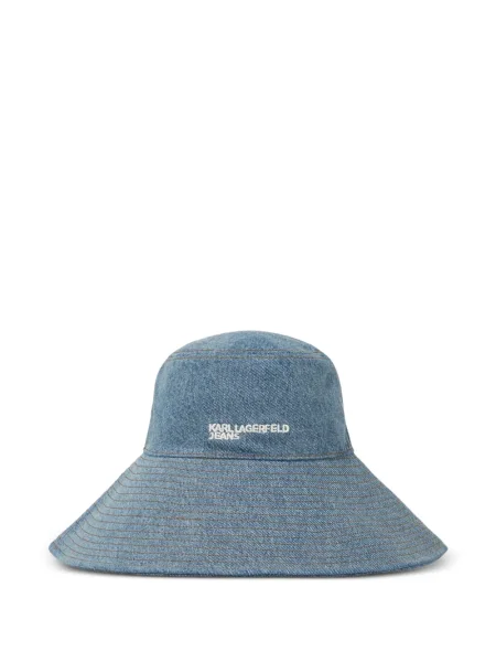 Pălărie Karl Lagerfeld Jeans cu autograf albastru