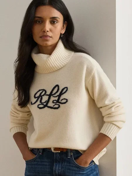 Lauren Ralph Lauren pulover de cașmir bej