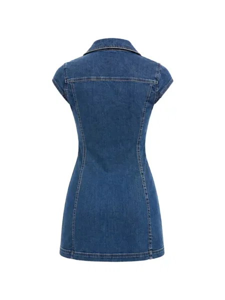 Rochie din denim Diesel albastru