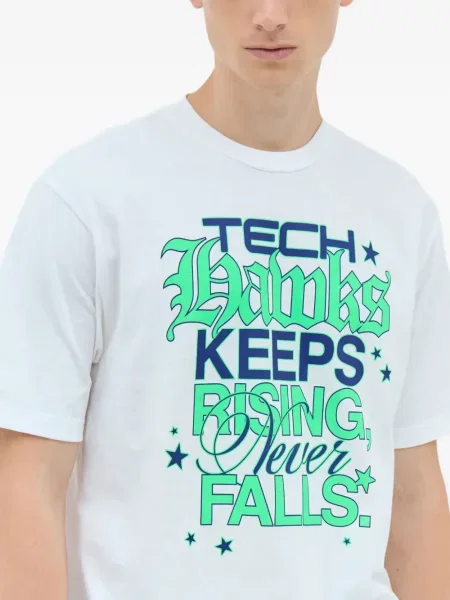 Tricou Ice & Techno cu imagine cu decolteu rotund alb